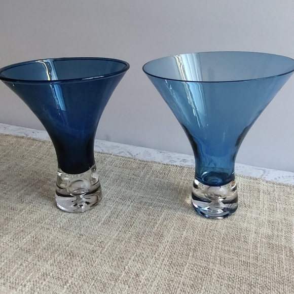 Artland Hand Crafted Cocktail Glasses - Set Of 5 Green  Blue  Purple Beautiful - Picture 5 of 13